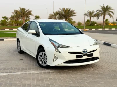2017 Toyota Prius Eco 4 Cylinders Hybrid Engine White Black Hatchback Extremely Fuel Efficient