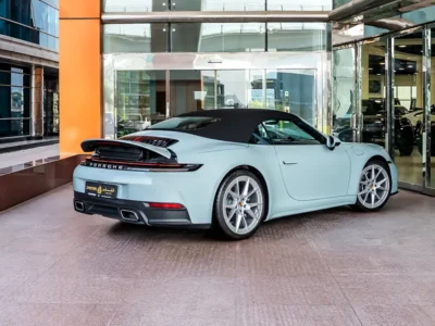 2025 Porsche 911 Carrera 3.0l Twin Turbo 6 Cylinders Engine Green Black Soft Top Convertible