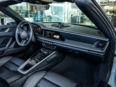 2025 Porsche 911 Carrera 3.0l Twin Turbo 6 Cylinders Engine Green Black Soft Top Convertible