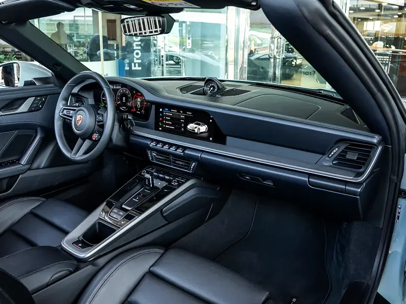 2025 Porsche 911 Carrera 3.0l Twin Turbo 6 Cylinders Engine Green Black Soft Top Convertible