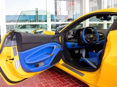 2021 Ferrari F8 Tributo 8 Cylinders Petrol Engine Yellow Blue Coupe FULL CARBON FIBER