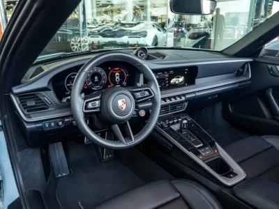 2025 Porsche 911 Carrera 3.0l Twin Turbo 6 Cylinders Engine Green Black Soft Top Convertible