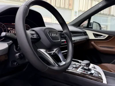 2016 Audi Q7 45 TFSI quattro S line 3.0L V6 Supercharged Petrol Engine White Brown SUV GCC