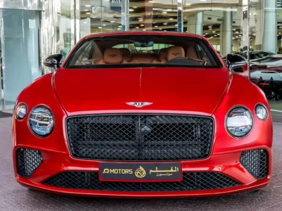 2023 Bentley Continental GTC S 8 Cylinders Petrol Engine Red Tan Soft Top Convertible Automatic