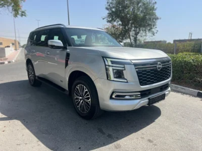 2026 Nissan Patrol LE TITANIUM 3.5L V6 Twin-Turbo Petrol Engine Silver Red SUV GCC Specs