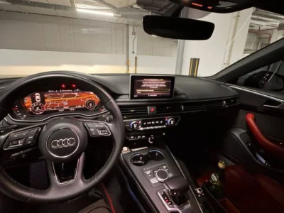 2018 Audi A5 45 TFSI S-LINE 2.0 Litres 4 Cylinders Petrol Engine White Red Hatchback Automatic