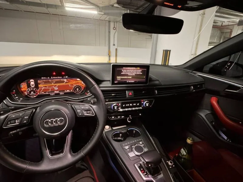 2018 Audi A5 45 TFSI S-LINE 2.0 Litres 4 Cylinders Petrol Engine White Red Hatchback Automatic