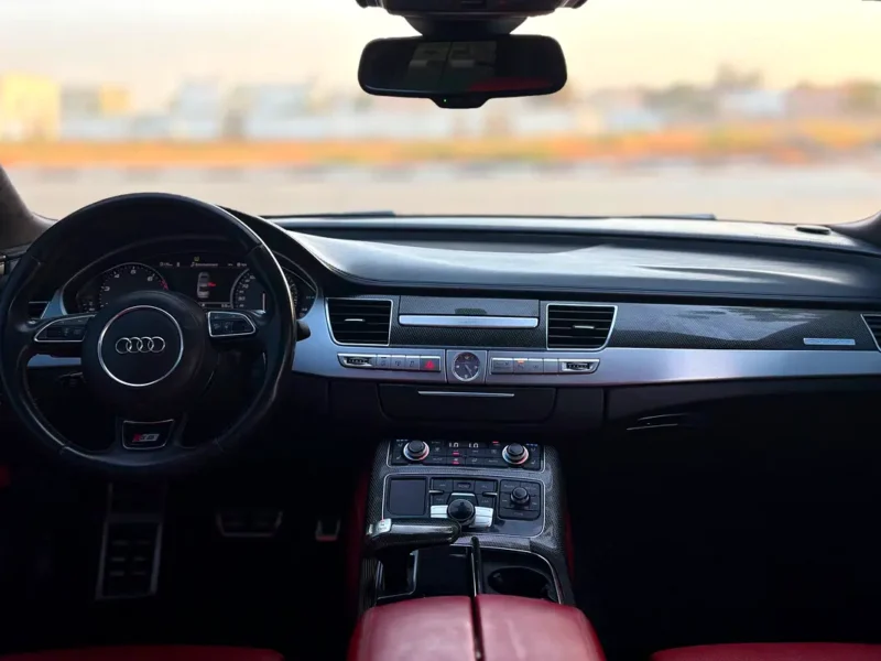 2014 Audi S8 5.2 FSI quattro Exclusive Line V10 Petrol Engine Black Red Sedan GCC Specs