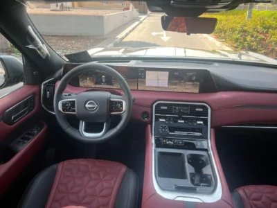 2026 Nissan Patrol LE TITANIUM 3.5L V6 Twin-Turbo Petrol Engine Silver Red SUV GCC Specs