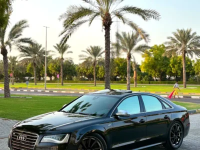 2014 Audi S8 5.2 FSI quattro Exclusive Line V10 Petrol Engine Black Red Sedan GCC Specs