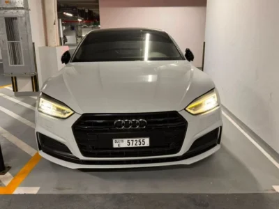2018 Audi A5 45 TFSI S-LINE 2.0 Litres 4 Cylinders Petrol Engine White Red Hatchback Automatic