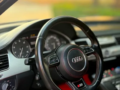 2014 Audi S8 5.2 FSI quattro Exclusive Line V10 Petrol Engine Black Red Sedan GCC Specs