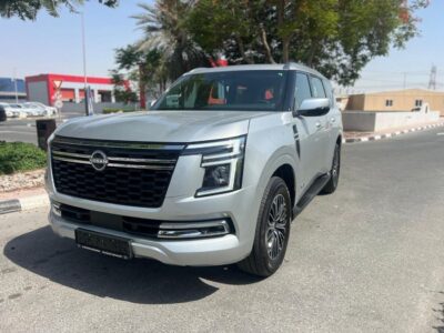 2026 Nissan Patrol LE TITANIUM 3.5L V6 Twin-Turbo Petrol Engine Silver Red SUV GCC Specs