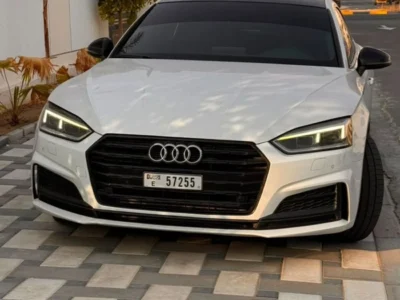2018 Audi A5 45 TFSI S-LINE 2.0 Litres 4 Cylinders Petrol Engine White Red Hatchback Automatic
