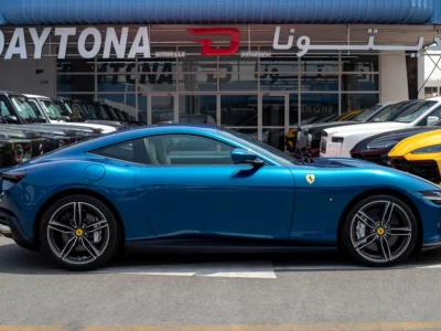 2023 Ferrari Roma Standard 3.9 Litres V8 Twin Turbo Petrol Engine Blue Beige Sports Car Automatic