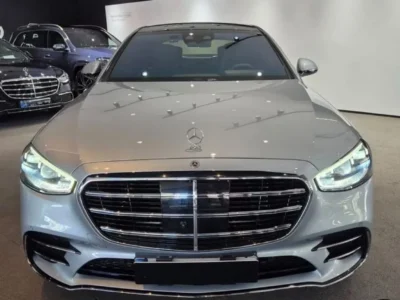 2025 Mercedes Benz S500 4MATIC L 3.0 Litre 6 Cylinders Hybrid Engine Silver Black Sedan