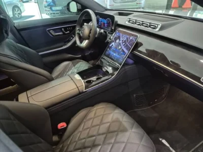 2025 Mercedes Benz S500 4MATIC L 3.0 Litre 6 Cylinders Hybrid Engine Silver Black Sedan