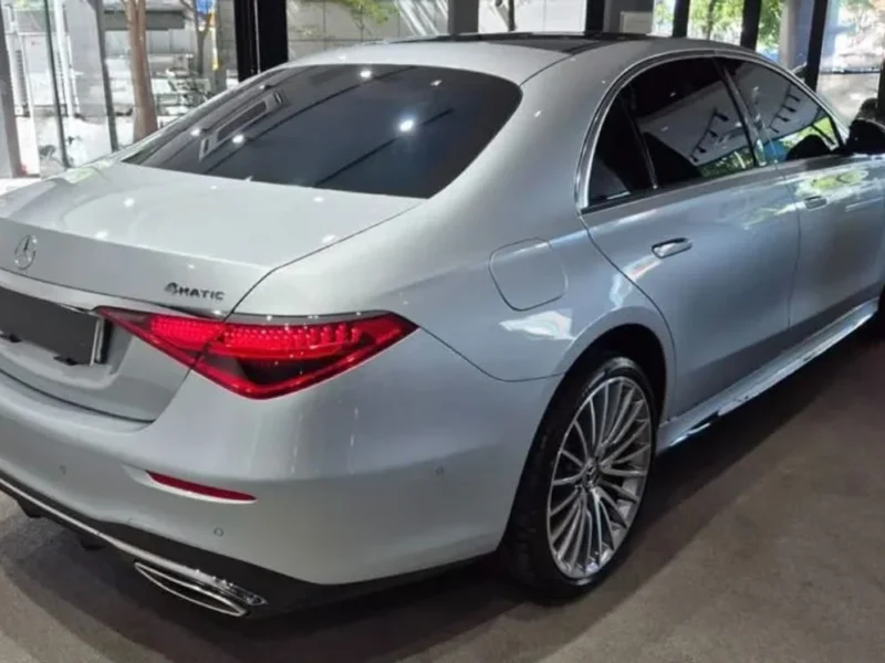 2025 Mercedes Benz S500 4MATIC L 3.0 Litre 6 Cylinders Hybrid Engine Silver Black Sedan
