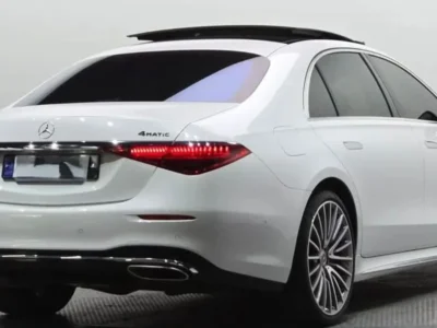 2024 Mercedes Benz S500 4MATIC L 3.0 Litre 6 Cylinders Hybrid Engine White Black Sedan