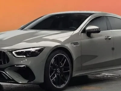 2023 Mercedes Benz AMG GT 63 S E PERFORMANCE 4.0L V8 Hybrid Engine Grey Beige Coupe