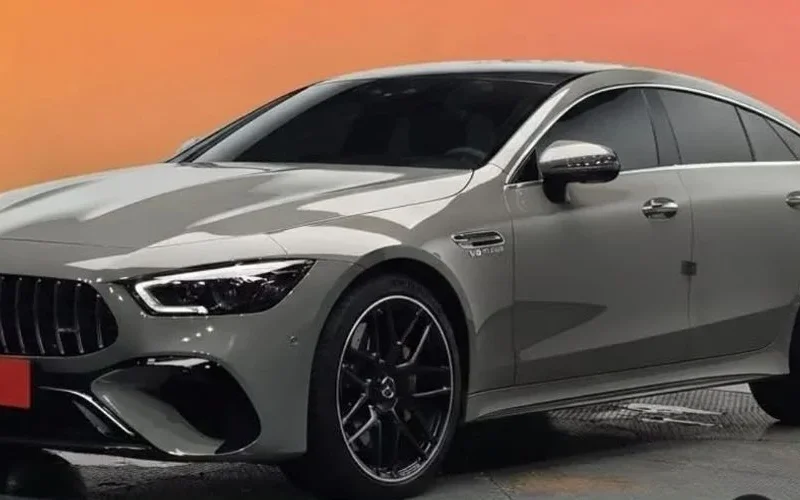 2023 Mercedes Benz AMG GT 63 S E PERFORMANCE 4.0L V8 Hybrid Engine Grey Beige Coupe