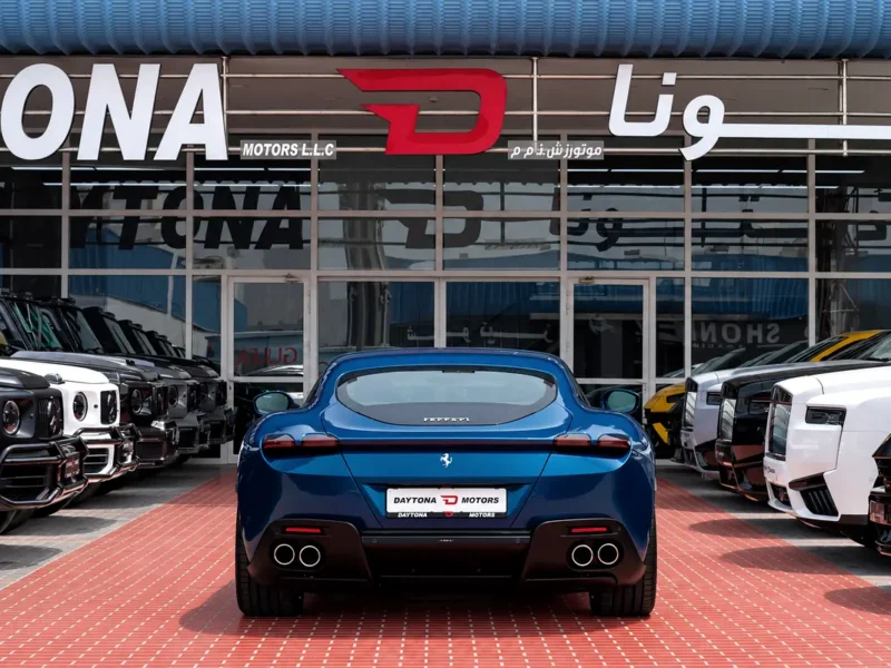 2023 Ferrari Roma Standard 3.9 Litres V8 Twin Turbo Petrol Engine Blue Beige Sports Car Automatic