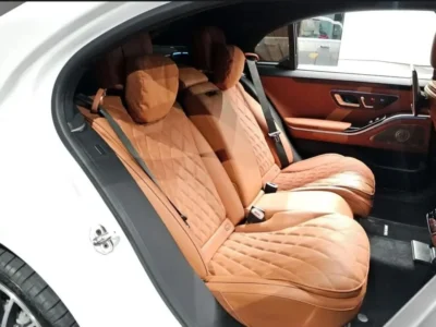 2024 Mercedes Benz S500 4MATIC L 3.0 Litre 6 Cylinders Hybrid Engine White Brown Sedan