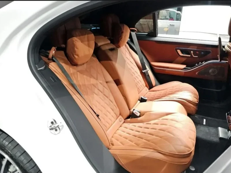 2024 Mercedes Benz S500 4MATIC L 3.0 Litre 6 Cylinders Hybrid Engine White Brown Sedan
