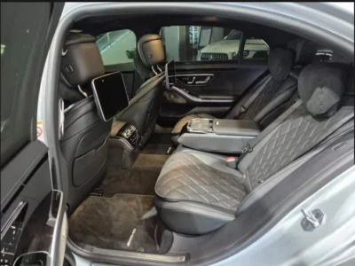 2025 Mercedes Benz S500 4MATIC L 3.0 Litre 6 Cylinders Hybrid Engine Silver Black Sedan