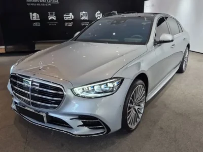 2025 Mercedes Benz S500 4MATIC L 3.0 Litre 6 Cylinders Hybrid Engine Silver Black Sedan