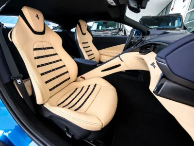 2023 Ferrari Roma Standard 3.9 Litres V8 Twin Turbo Petrol Engine Blue Beige Sports Car Automatic
