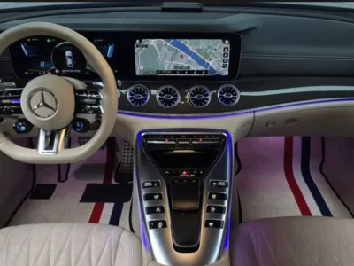 2023 Mercedes Benz AMG GT 63 S E PERFORMANCE 4.0L V8 Hybrid Engine Grey Beige Coupe
