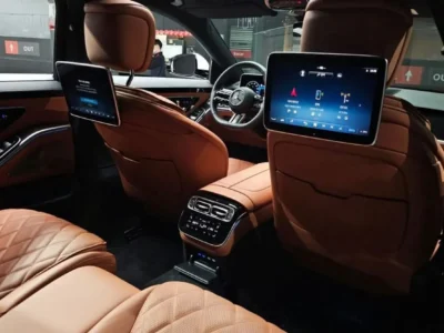 2024 Mercedes Benz S500 4MATIC L 3.0 Litre 6 Cylinders Hybrid Engine White Brown Sedan