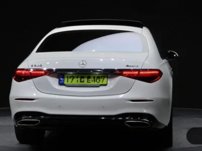 2024 Mercedes Benz S500 4MATIC L 3.0 Litre 6 Cylinders Hybrid Engine White Brown Sedan
