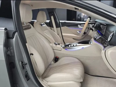 2023 Mercedes Benz AMG GT 63 S E PERFORMANCE 4.0L V8 Hybrid Engine Grey Beige Coupe