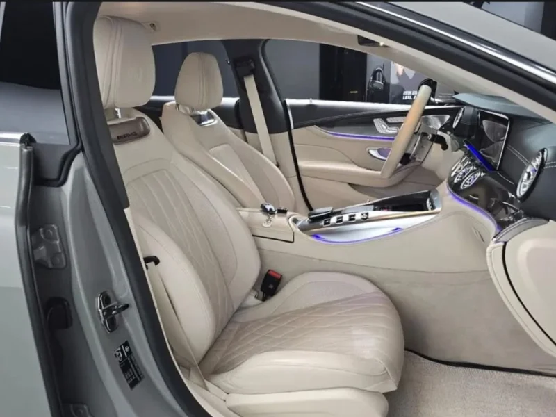 2023 Mercedes Benz AMG GT 63 S E PERFORMANCE 4.0L V8 Hybrid Engine Grey Beige Coupe