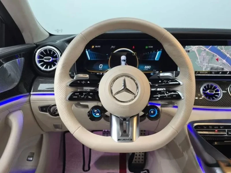 2023 Mercedes Benz AMG GT 63 S E PERFORMANCE 4.0L V8 Hybrid Engine Grey Beige Coupe