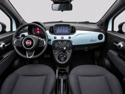 2023 Fiat 500 Lounge Convertible 4 Cylinders Petrol Engine Green Black Soft Top Convertible GCC