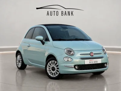 2023 Fiat 500 Lounge Convertible 4 Cylinders Petrol Engine Green Black Soft Top Convertible GCC