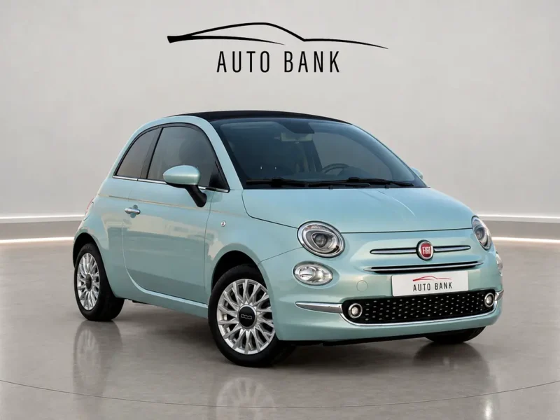 2023 Fiat 500 Lounge Convertible 4 Cylinders Petrol Engine Green Black Soft Top Convertible GCC