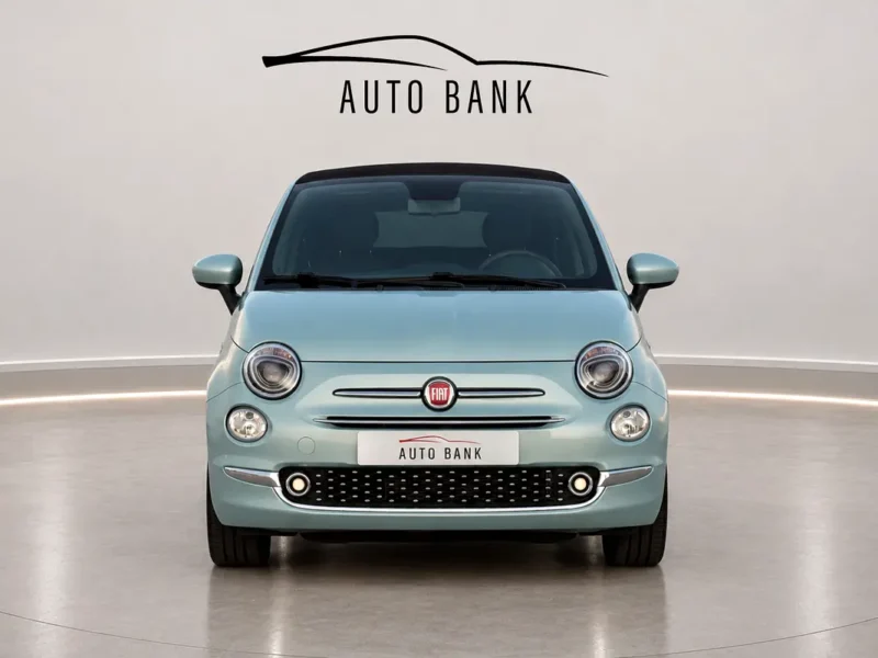 2023 Fiat 500 Lounge Convertible 4 Cylinders Petrol Engine Green Black Soft Top Convertible GCC