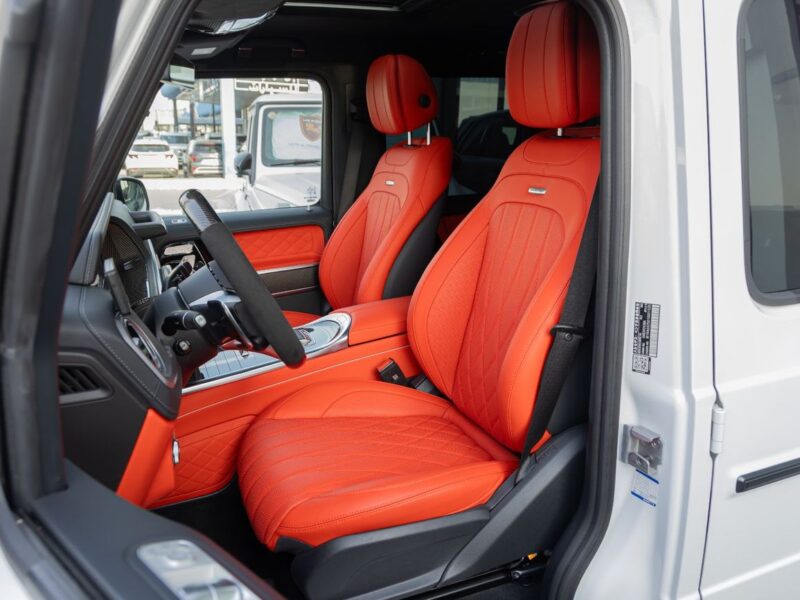 2025 Mercedes-Benz G 63 AMG 4.0L V8 Turbo Petrol Engine White Red SUV Performance Package