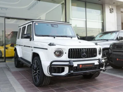 2025 Mercedes-Benz G 63 AMG 4.0L V8 Turbo Petrol Engine White Red SUV Performance Package