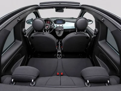 2023 Fiat 500 Lounge Convertible 4 Cylinders Petrol Engine Green Black Soft Top Convertible GCC