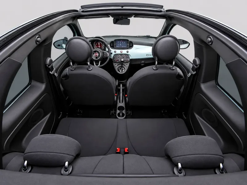 2023 Fiat 500 Lounge Convertible 4 Cylinders Petrol Engine Green Black Soft Top Convertible GCC