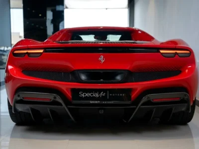 2023 Ferrari 296 GTB Standard 3.0-liter Twin-Turbocharged V6 Hybrid Engine Red Black Coupe