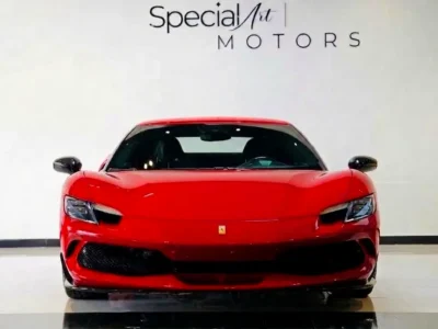 2023 Ferrari 296 GTB Standard 3.0-liter Twin-Turbocharged V6 Hybrid Engine Red Black Coupe
