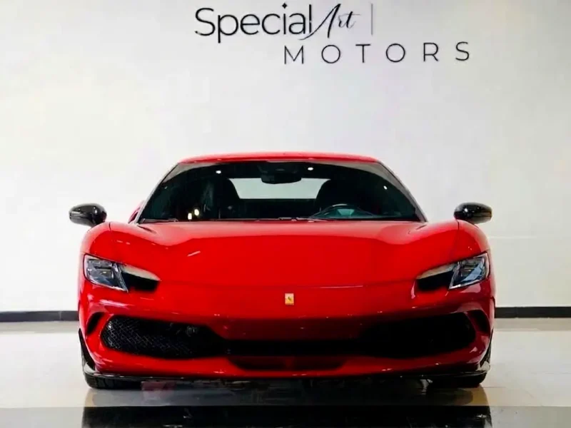 2023 Ferrari 296 GTB Standard 3.0-liter Twin-Turbocharged V6 Hybrid Engine Red Black Coupe
