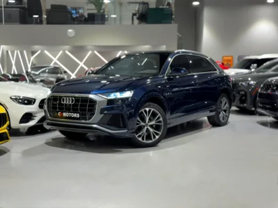 2023 Audi Q8 55 TFSI quattro S line 3.0L Turbocharged V6 Petrol Engine Blue Black SUV GCC Specs