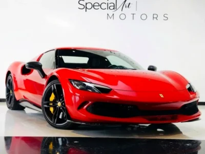 2023 Ferrari 296 GTB Standard 3.0-liter Twin-Turbocharged V6 Hybrid Engine Red Black Coupe